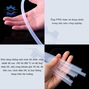 ong nhua teflon ptfe trong