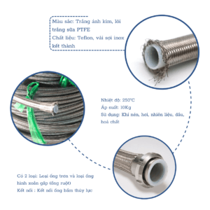 ong mem teflon ptfe boc luoi inox