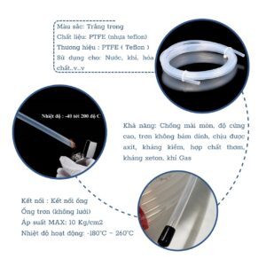 ong nhua teflon ptfe trong