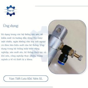 van tiet luu khi nen sl - van tiet luu 1 chieu chinh khi nen