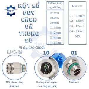 noi ong khi nen1 dau ren ngoai co ron inox ipc-g