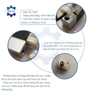 van xa khi dien tu 2v2 - 220v